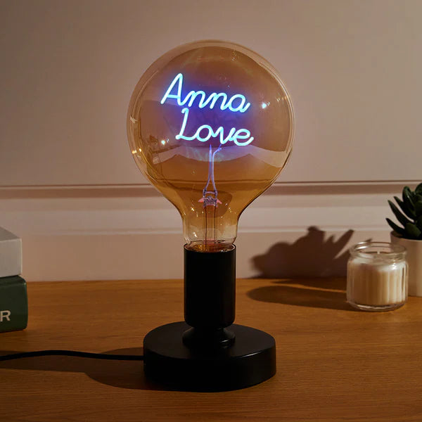 Custom Text Lamp, Edison Led Filament Modeling Lamp Soft Light Bulbs