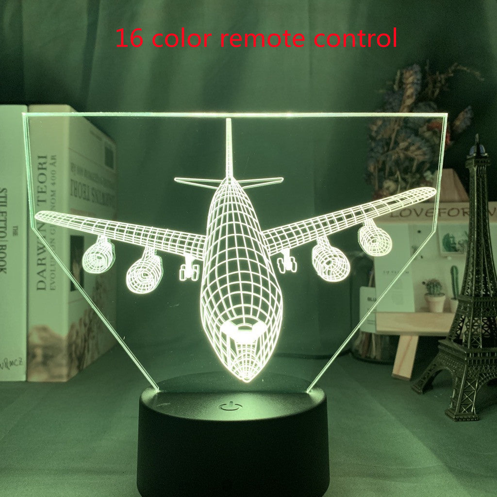 Custom 3d Lamp Airplane Hologram Baby Night Light Cool Name Customization Nightlight for Child Bedroom Decor 3d Led Night Light