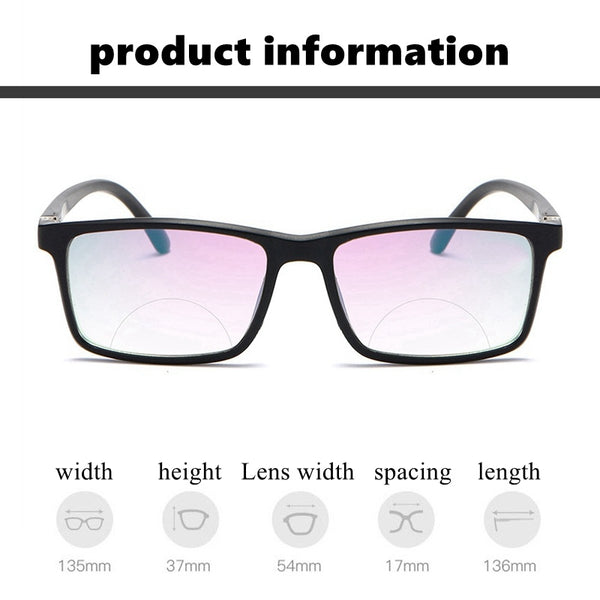 Anti-blue light double reading glasses