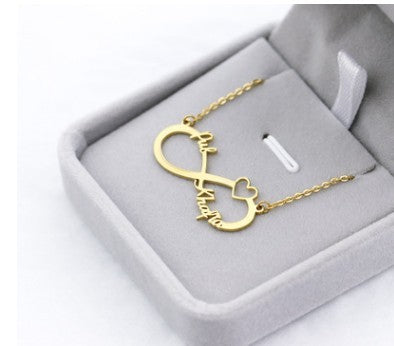 Infinity Personalize couple Necklace