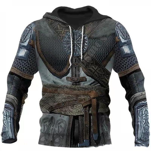 Printed Street Fashion Hoodie Man