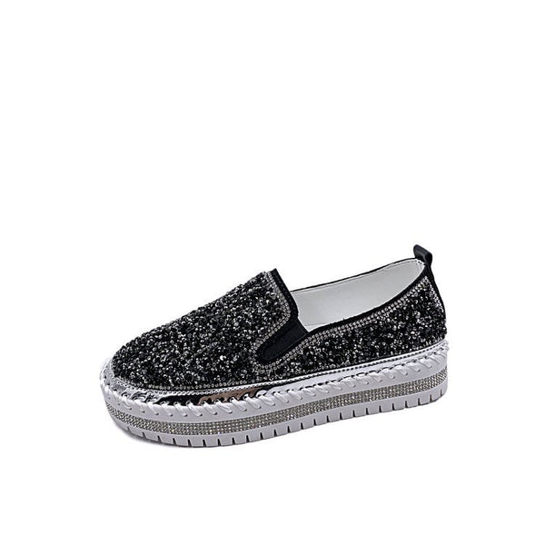 Casual single shoes women flat bottom wild spot loafers