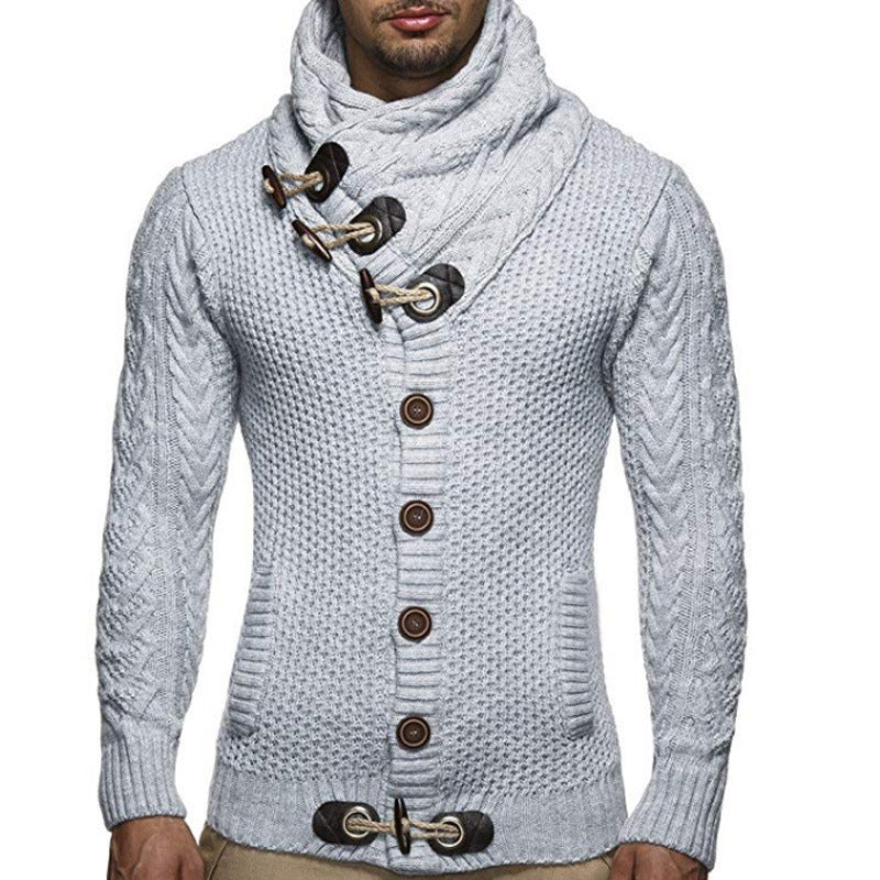 Winter Casual Slim Sweater Warm Thick Hedging Knitted Jacket Turtleneck Pullover Hoodies