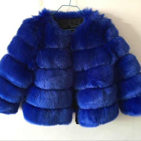 S-3XL Mink Coats Women Winter New Fashion FAUX Fur Coat Elegant Thick Warm Outerwear Fake Fur Jacket Chaquetas Mujer