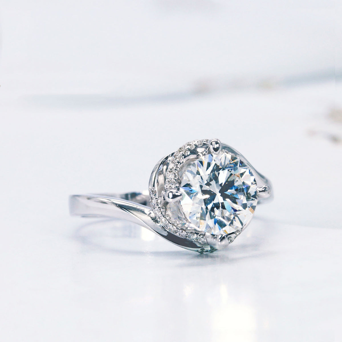 Six Prong Moissanite Ring