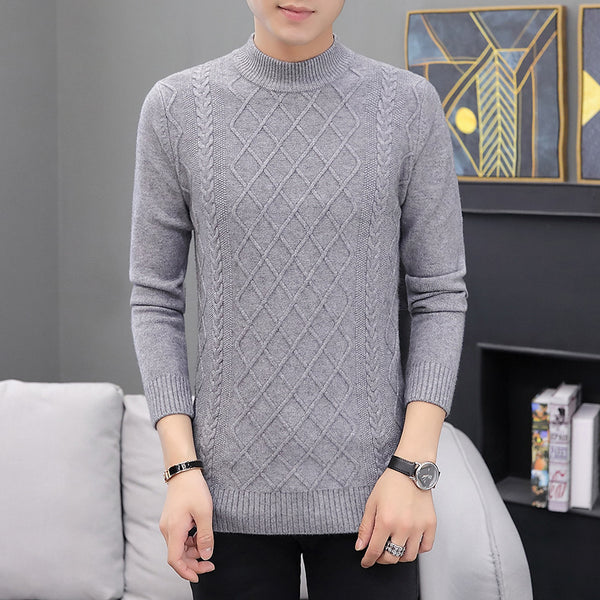 Men's cashmere padded sweater