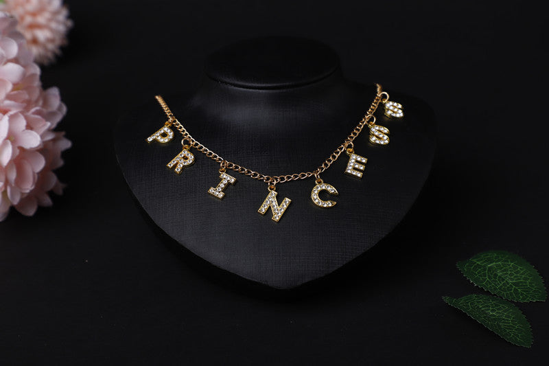 Customized English alphabet necklace