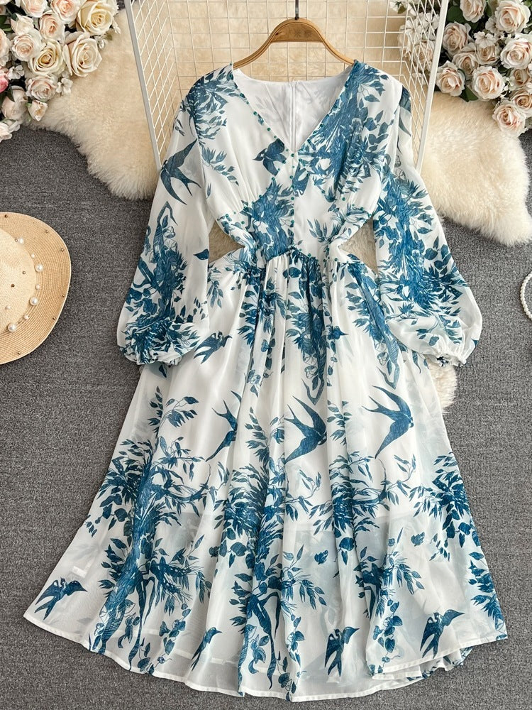 Women's Fashion Retro Chiffon Dress