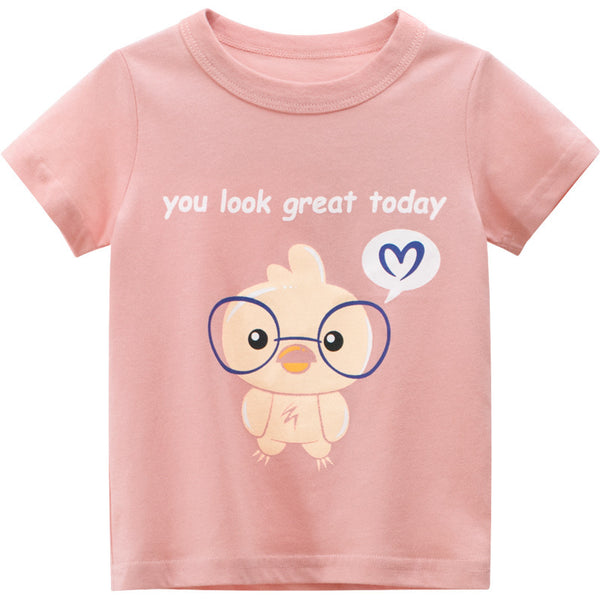 Baby Han Short-sleeved T-shirt Cute Girls' Top