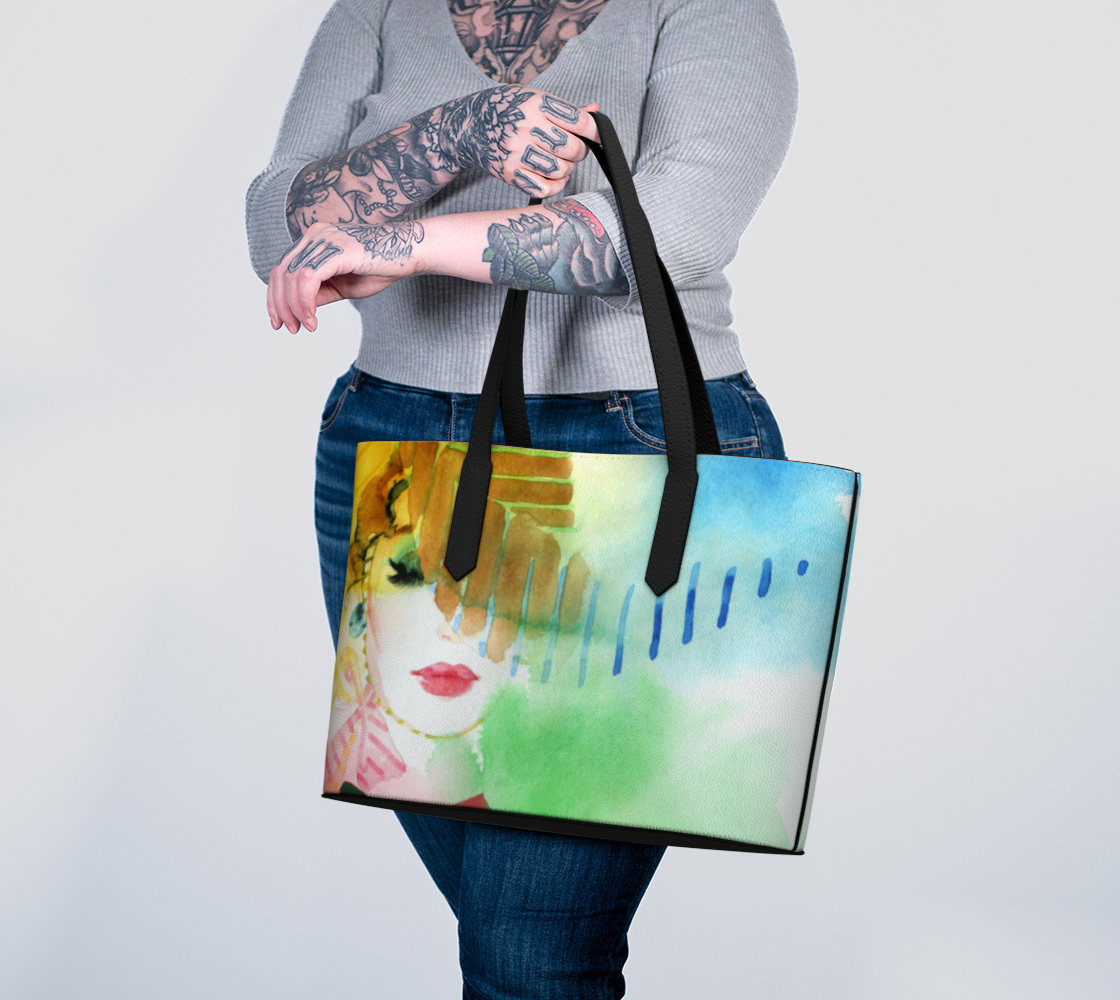 Divine Diva Leather Vegan Tote Bag