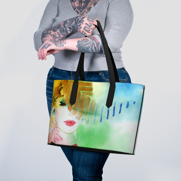 Divine Diva Leather Vegan Tote Bag