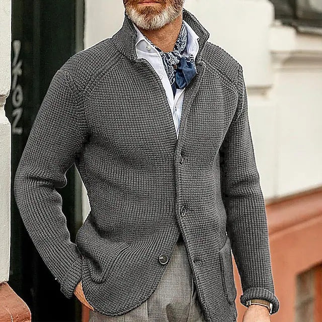 Fashionable Knitted Sweater Men's Coat