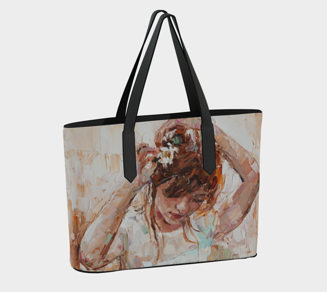 Angel Canvas Vegan Leather Tote Bag