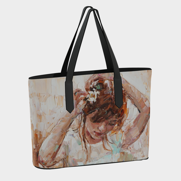 Angel Canvas Vegan Leather Tote Bag