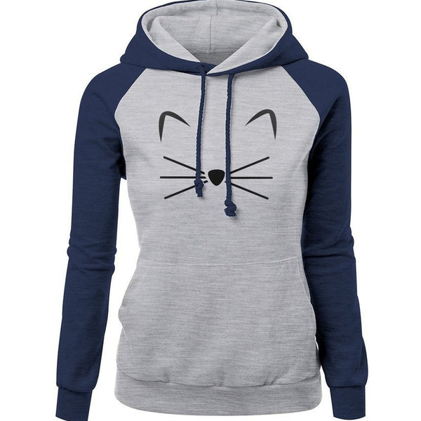 Cute Cat Woman Hoodies Sweater