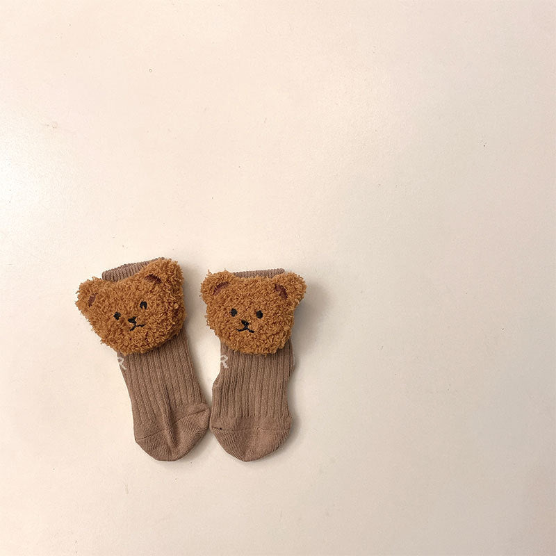 New Autumn And Winter Children's Socks Bear Tube Socks Doll For Babies Baby Socks