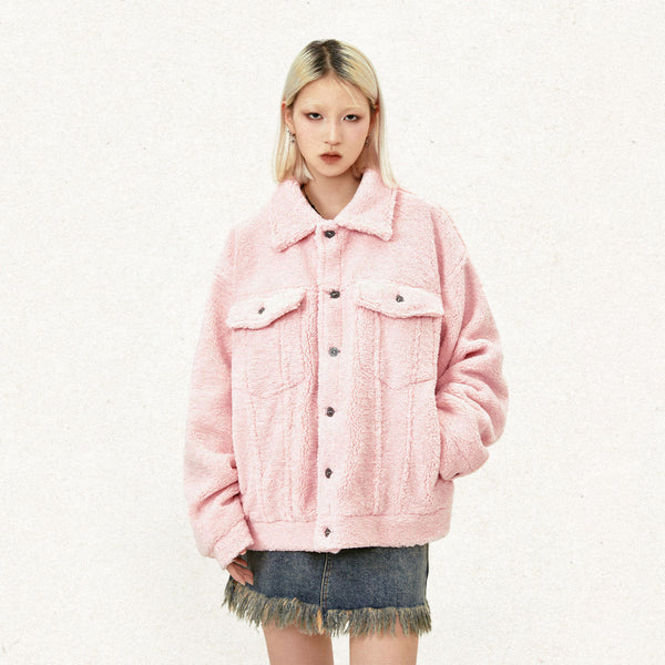 Street Lamb Wool Cotton Coat Jacket