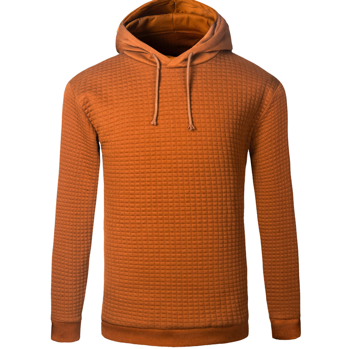 Men's Jacquard Sweater Long-sleeved Hoodie Warm Color Hooded Sweatshirt Jacket