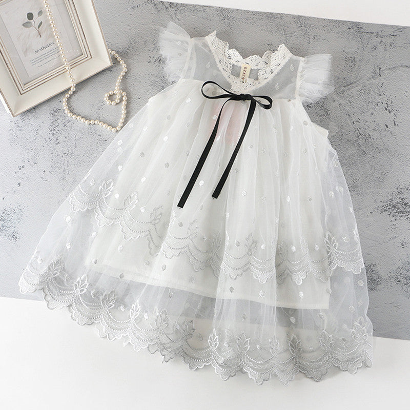 Girls Fashion Casual Puff Sleeve Princess Dress