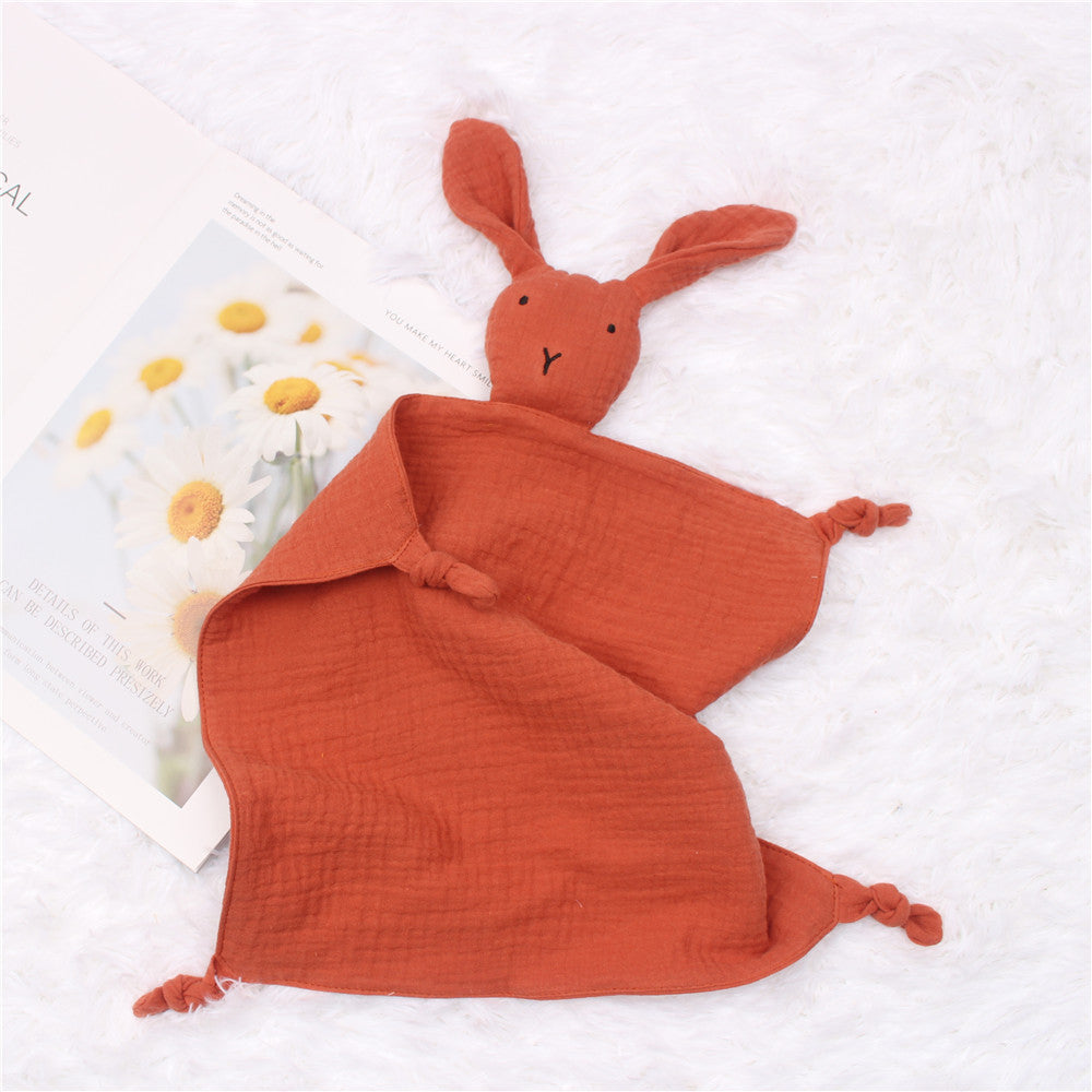 Baby's Pure Cotton Double-layer Gauze Appeasing Towel Baby Sleep Companion Doll Rabbit Saliva Towel