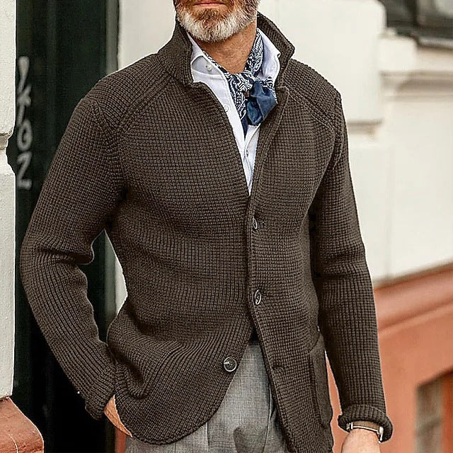 Fashionable Knitted Sweater Men's Coat