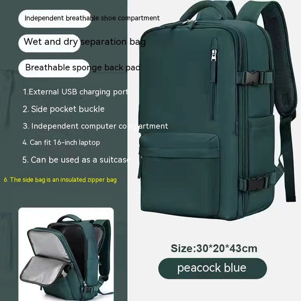 Travel Backpack for Men Women, Flight Approved Carry on Hand Luggage, Anti-Theft Business Laptop Large