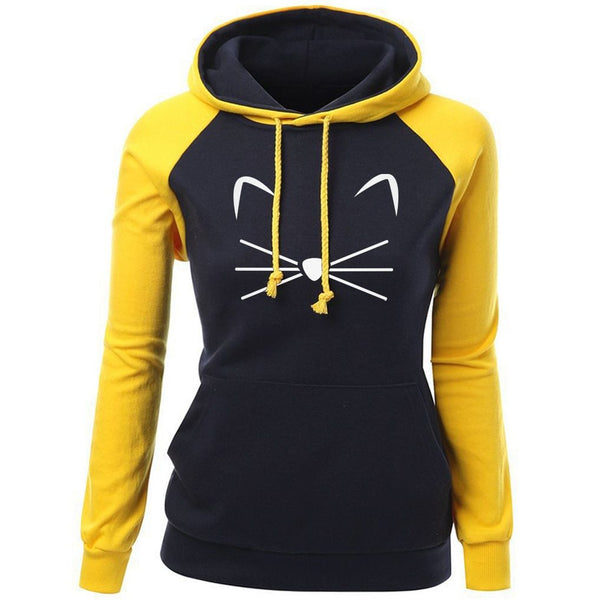 Cute Cat Woman Hoodies Sweater