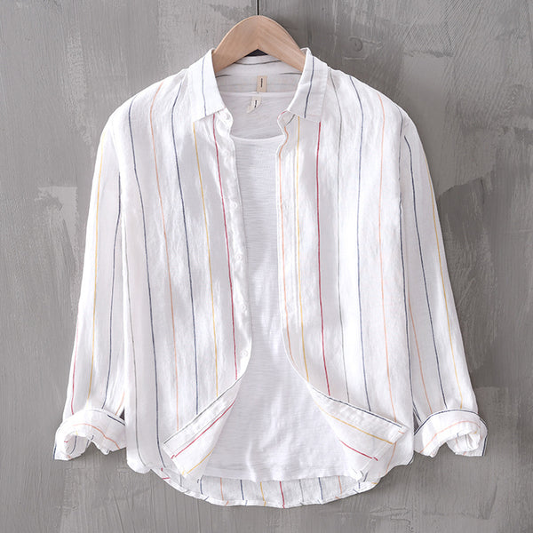 Casual Men's Striped Long Sleeve Shirt