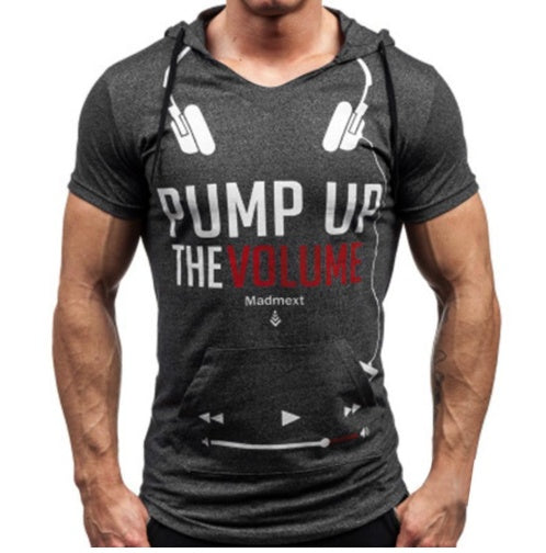 Men's Short Sleeve T-Shirt Stylish Slim Tight T-Shirt Men's Short Sleeve Print Bottoming Shirt Men's Wear