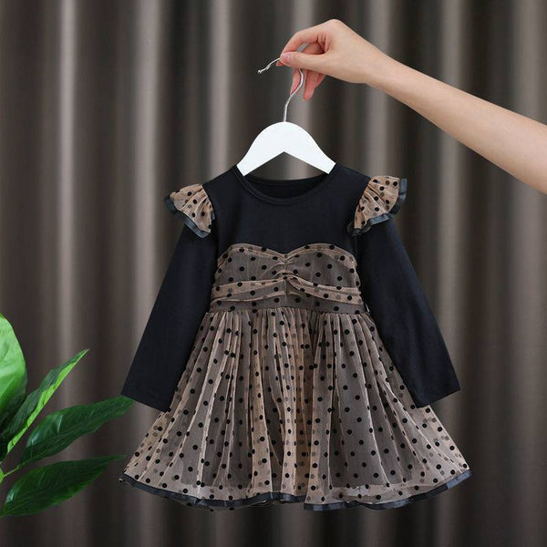 Children's Skirt Spring And Autumn Dress Western Style Long-sleeved Skirt