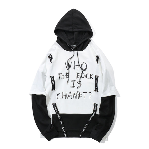 Autumn Men Graffiti Oversize Hoodies Hip-hop Round Neck Cotton Hoodie