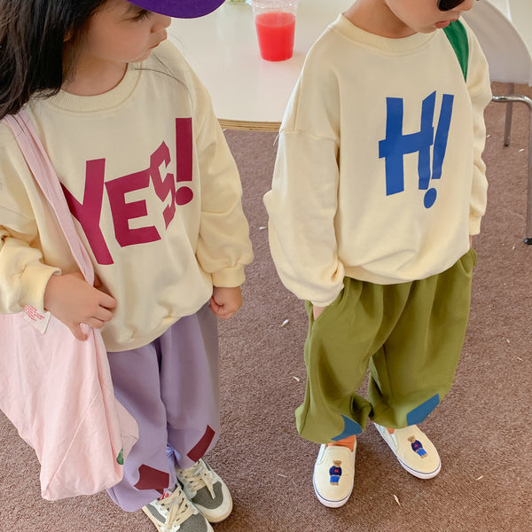 Round Neck Letter Baby Long Sleeve Western Pullover Brothers And Sisters Clothing