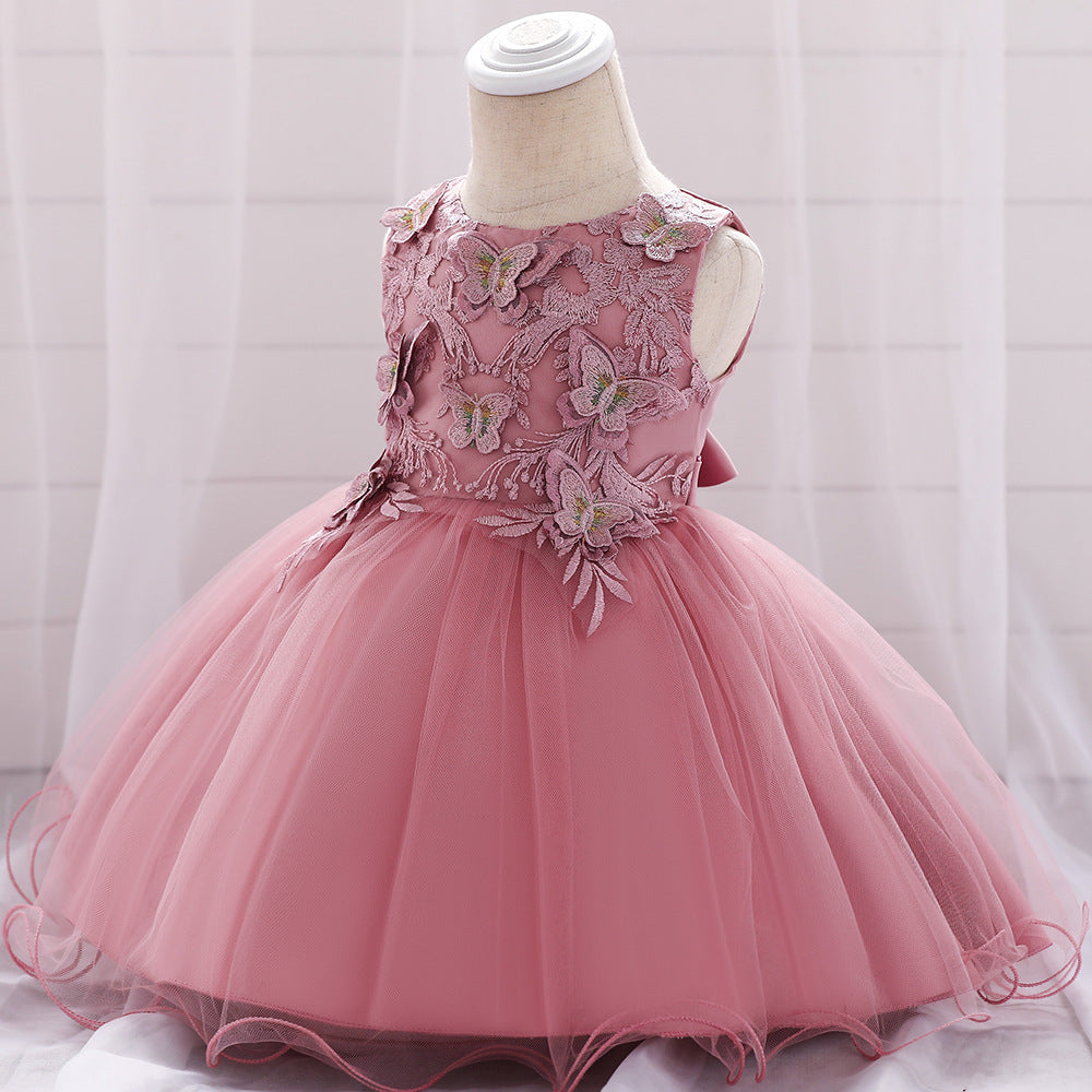 Child Baby Cute Butterfly Princess Puff Mesh Dress