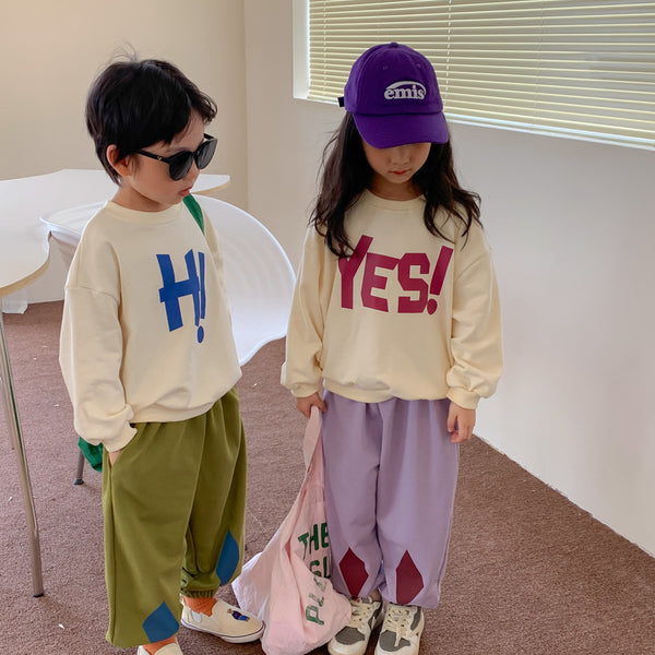 Round Neck Letter Baby Long Sleeve Western Pullover Brothers And Sisters Clothing