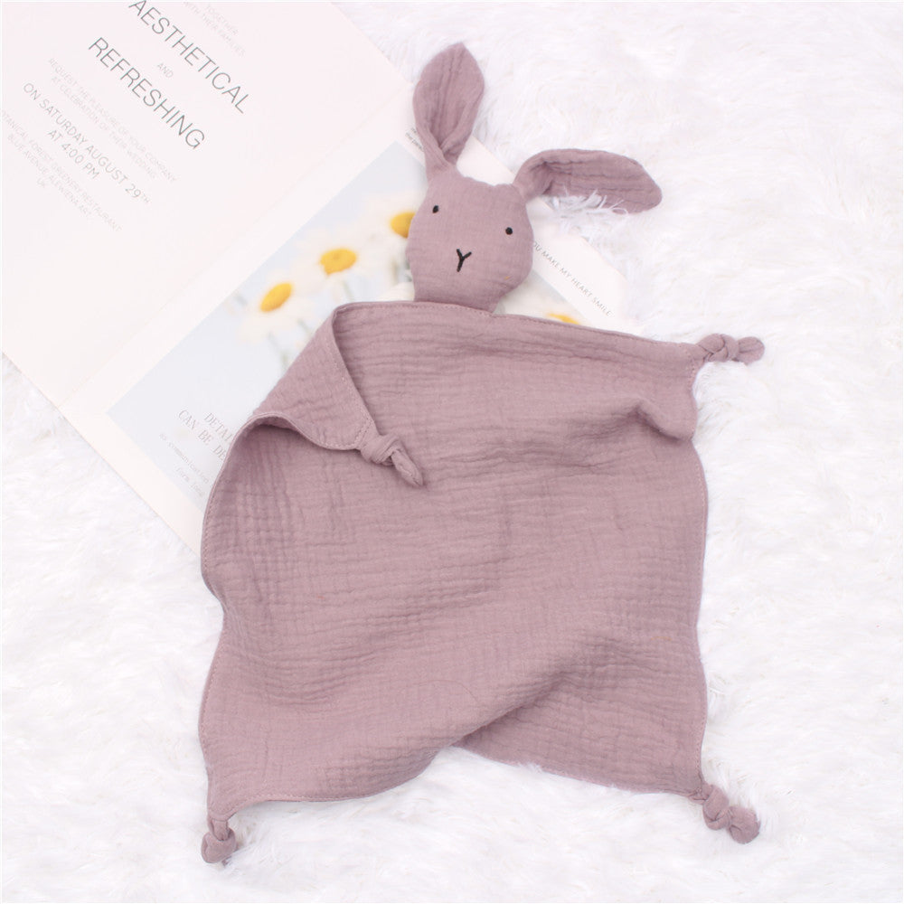 Baby's Pure Cotton Double-layer Gauze Appeasing Towel Baby Sleep Companion Doll Rabbit Saliva Towel