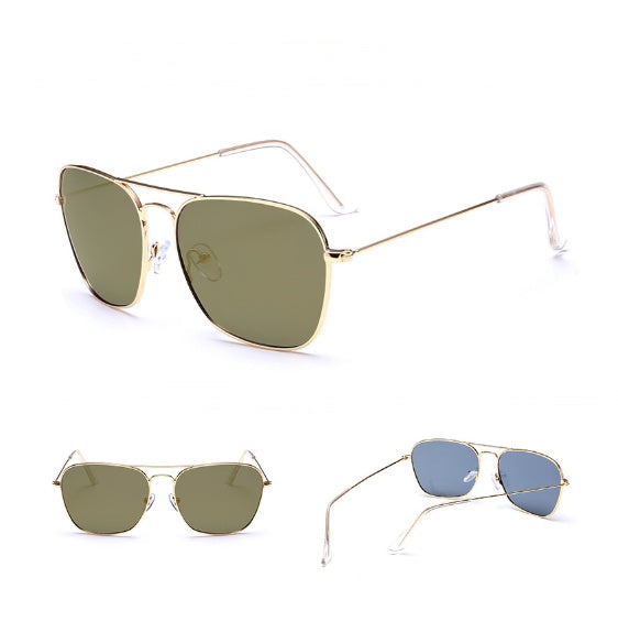 Metallic Sunglasses Real Film Couple Model Men And Women Colorful Real Polarized Sunglasses