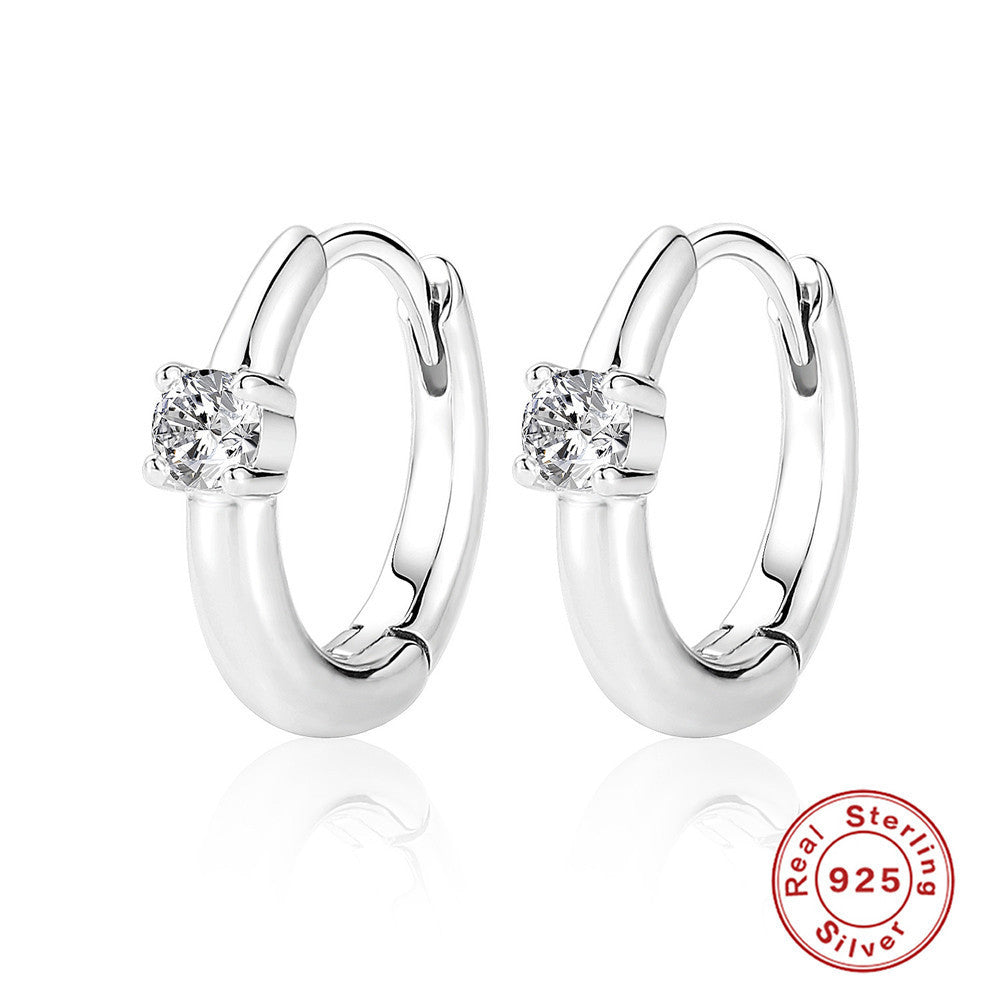 Female S925 Silver Moissanite Trendy Earrings