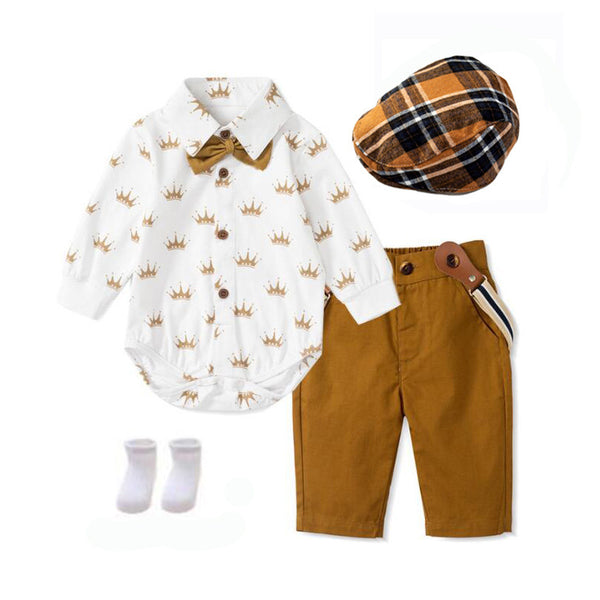 Baby Boy Infant Long-sleeved Trousers Rompers Suit