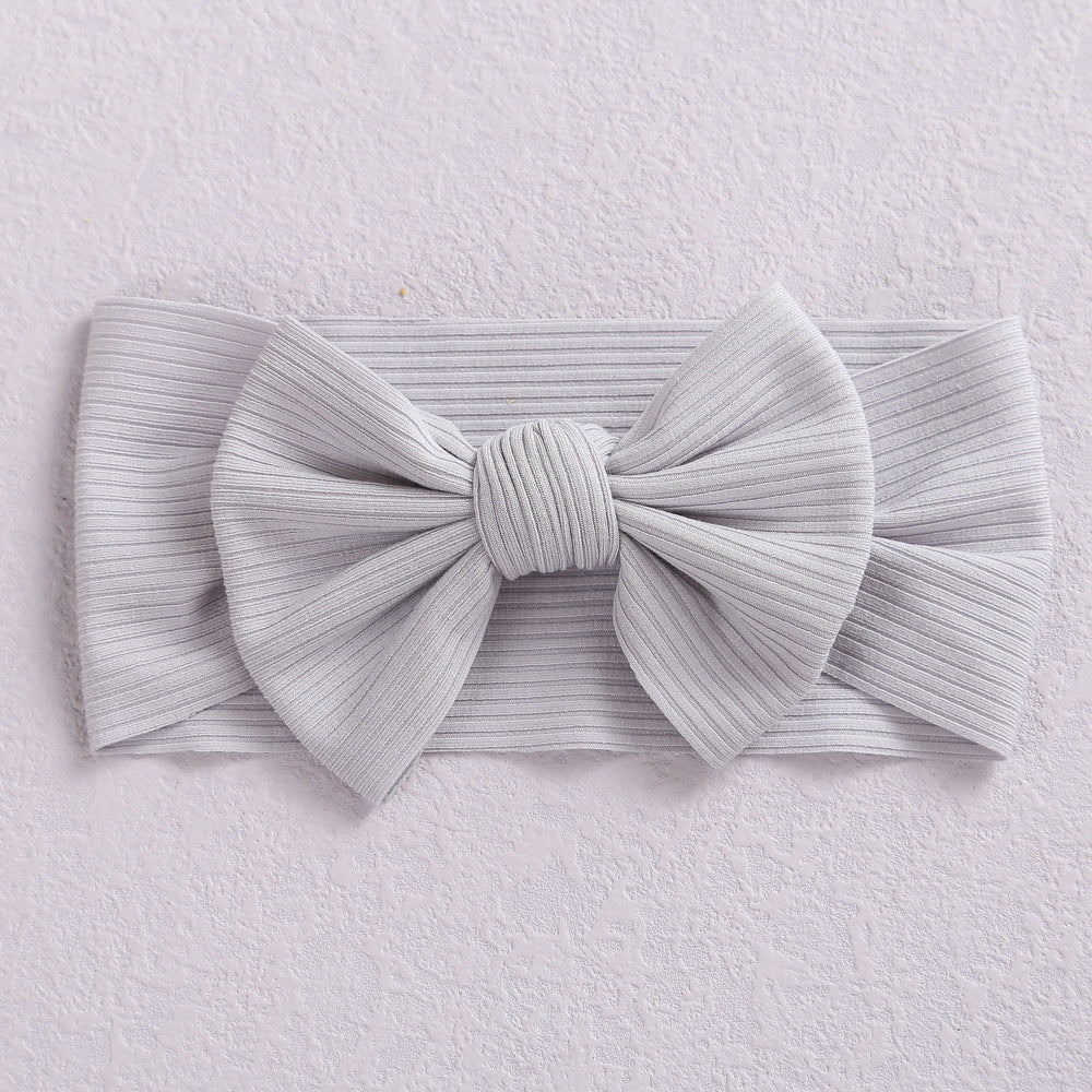 Children's Elastic Nylon Wide Bow Baby Hair Band