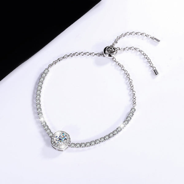 S925 Silver Moissanite Galaxy Bracelet