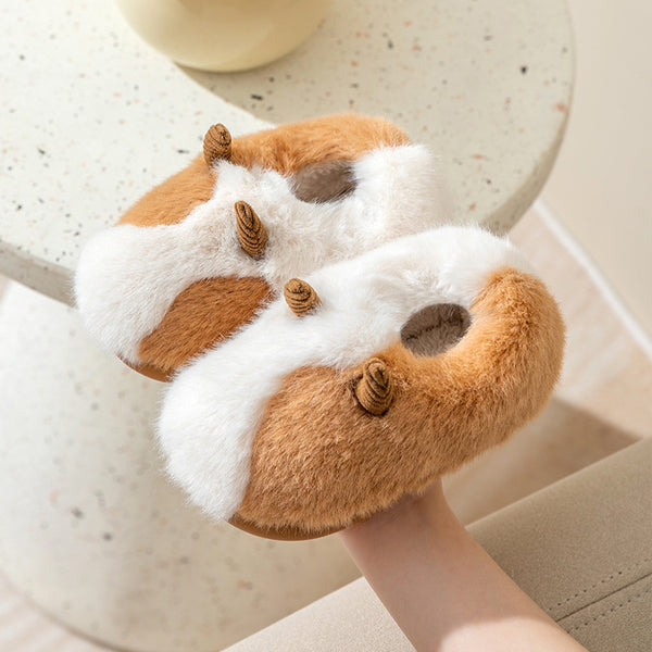 Children's Slippers Cotton Winter Fleece-lined Non-slip Baby Cotton Slippers