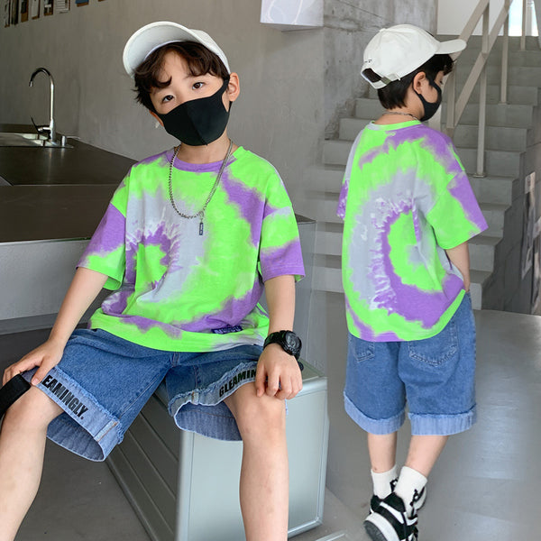 Boys Loose Short Sleeve T-Shirt Shorts Set