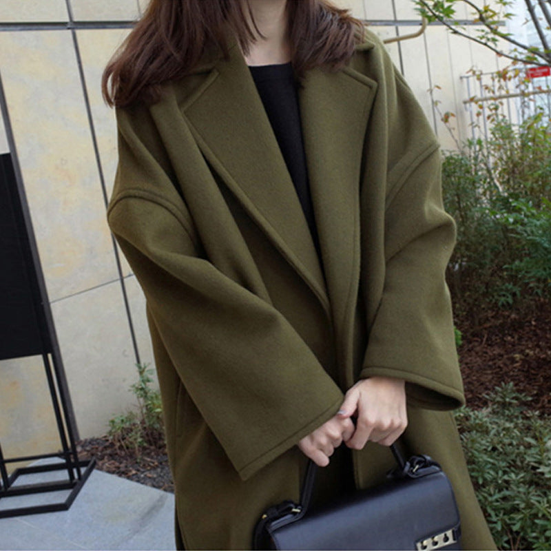 Women's wool woolen coat