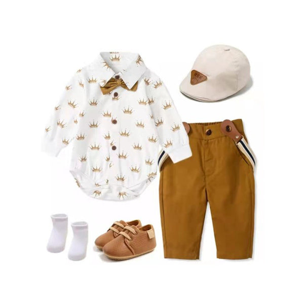 Baby Boy Infant Long-sleeved Trousers Rompers Suit