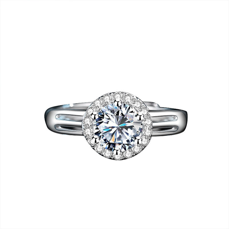 Six Prong Moissanite Diamond Ring 1 Carat