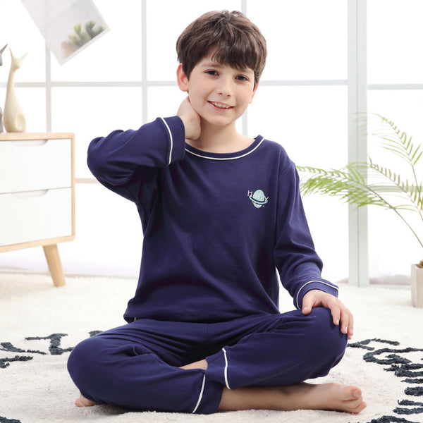 Boys Pajamas Spring And Autumn Pure Cotton Thin Long Sleeves