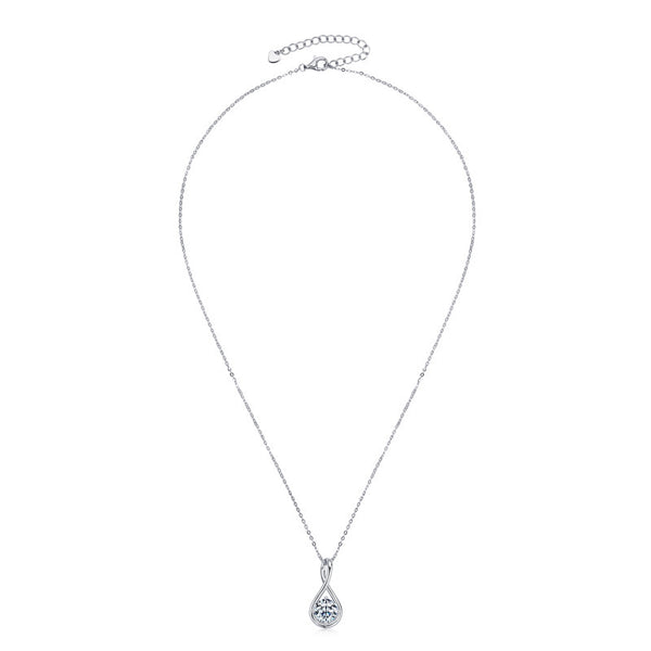 Necklace Fashion Silver Moissanite Drop-shaped Ladies