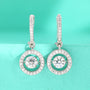 Moissanite Diamond Earrings Silver Needle Temperament Heavy Industry Long S925 Sterling Silver Lady's Beating Heart