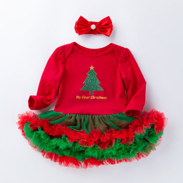 Baby Christmas Clothing Snowflake Long Sleeve Baby's Gown