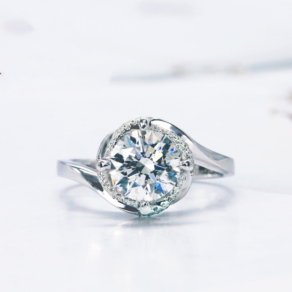 Six Prong Moissanite Ring